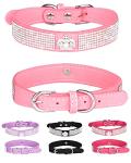 Rhinestone Crown Dog Collar - Adjustable Pink Bling