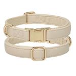 YUDOTE Soft Leather Padded Dog Collar for Small Dogs