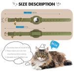 AirTag Cat Collar with Bell - Olive Green