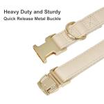 YUDOTE Soft Leather Padded Dog Collar for Small Dogs