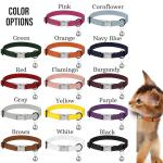 Gray Leather Cat Collar with Buckle and Bell