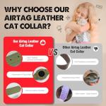 AirTag Cat Collar with Bell - Olive Green