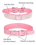 Rhinestone Crown Dog Collar - Adjustable Pink Bling