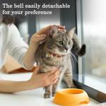 OOPSDOGGY Reflective Leather Cat Collar with Bell