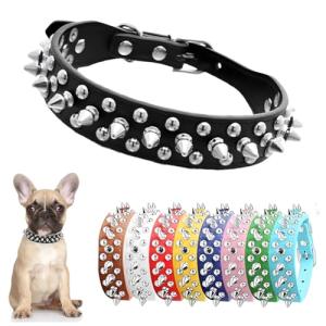 Chew Proof Spiked Dog Collar for Small Pets