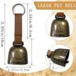 4 Bear Bells with Leather Strap for Dogs