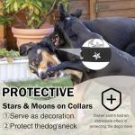 DILLYBUD Soft Leather Adjustable Dog Collar, Black