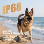 Waterproof Leather Dog Collar with AirTag Holder