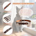 Adjustable Genuine Leather Cat Collar - Durable & Comfortable