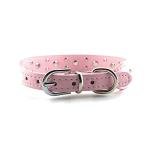 Pink Rhinestone Flower Dog Collar for Small Dogs