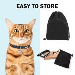 Leather Cat Collars with Bell and Skull Charm