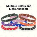 DILLYBUD Soft Leather Adjustable Dog Collar, Black