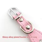Pink Rhinestone Flower Dog Collar for Small Dogs