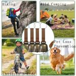 4 Bear Bells with Leather Strap for Dogs