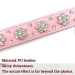Pink Rhinestone Flower Dog Collar for Small Dogs
