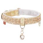 Bling Rhinestone Cat and Dog Collar, Gold