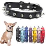 Black Spiked Dog Collar for Small Breeds