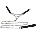 Black Heart Leather Collar and Leash Set for Dogs