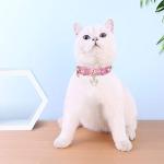 Bling Rhinestone Adjustable PU Leather Pet Collar