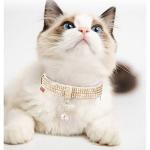 Bling Rhinestone Cat and Dog Collar, Gold