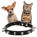 Spiked Faux Leather Collars for Small Dogs
