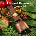 Leather Dog Collar with Quick-Release Training Bells