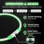 LED Dog Collar Light - 2-Pack, Rechargeable Glow