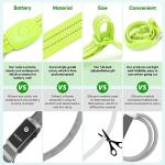 Rechargeable LED Reflective Dog Collar - Large Green