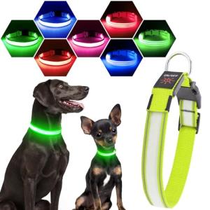 LED Light Up Dog Collar for Night Safety