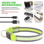 Green LED Dog Collar - Adjustable & Reflective