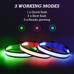 Adjustable LED Light-Up Dog Collar - Green