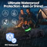 LED Light-Up Dog Collar – Adjustable & Reflective Green