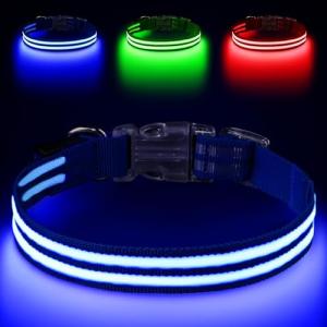Rechargeable LED Dog Collar for Night Walking