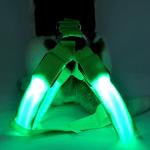 LED Reflective Adjustable Dog Harness (Green)