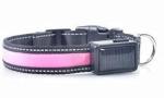 USB & Solar LED Reflective Dog Collar - Pink