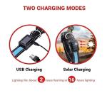 USB & Solar LED Reflective Dog Collar - Pink