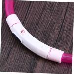 SUPVOX Neon Pink Reflective LED Dog Collar