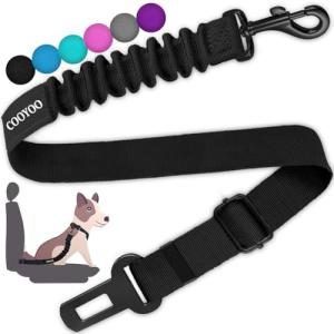 COOYOO Adjustable Retractable Dog Seat Belt