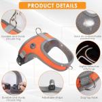 No Pull Dog Harness and Leash Set, Orange