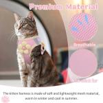 Adjustable Escape-Proof Cat Harness and Leash Set