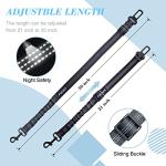 Adjustable Dog Seat Belt with Bungee Buffer - 2 Pack