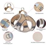 Teacup Puppy Harness and Leash Set - Brown-Beige