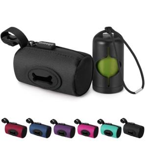 Dog Poop Bag Holder with Strap and Roll