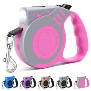 COSOWO Retractable Dog Leash with Flashlight, 16FT