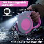 COSOWO Retractable Dog Leash with Flashlight, 16FT