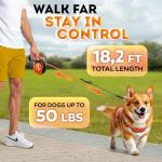 Heavy-Duty Retractable Dog Leash with Tangle-Free Design