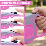 COSOWO Retractable Dog Leash with Flashlight, 16FT