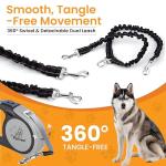 Dual Retractable Dog Leash for Two Dogs