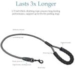 Adjustable Double Dog Leash, No Tangle, Black