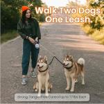 Dual Retractable Dog Leash for Two Dogs